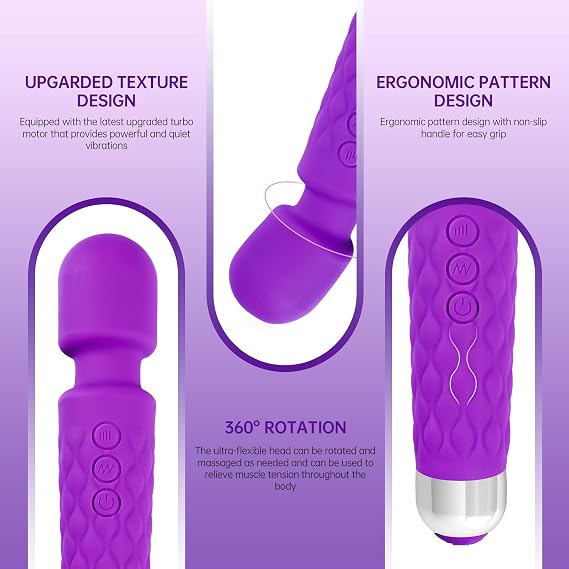 VIBRADOR MICROFONO 20,5cm RECARGABLE 10 VELOCIDADES - PÚRPURA