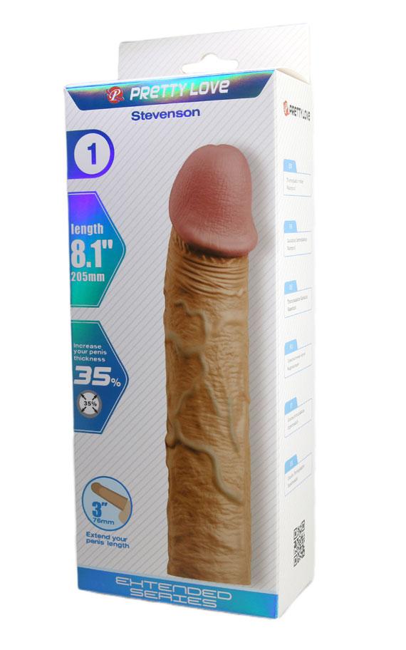 EXTENSIÓN PARA PENE + 7.6cm LARGO TOTAL 20.5cm - STEVENSON