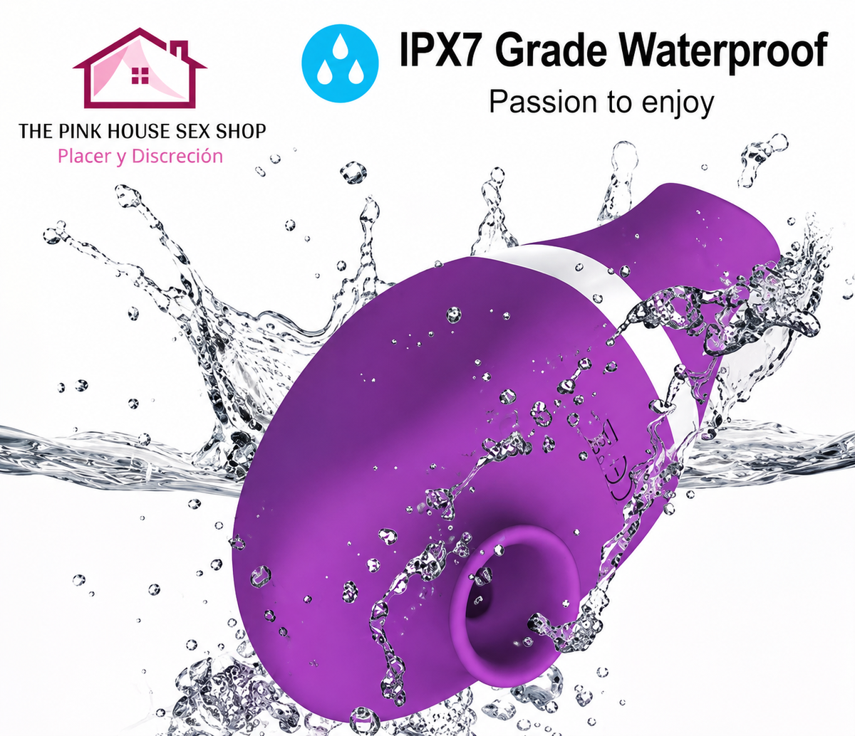 SUCCIONADOR 2 EN 1 CON LENGÜETA RESISTENTE AL AGUA - PÚRPURA