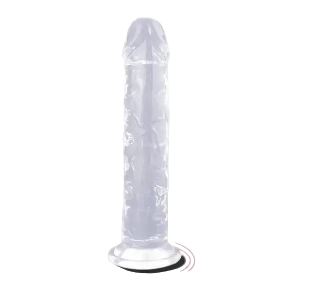 CONSOLADOR REALISTICO 22cm SIN GENITALES - TRANSLÚCIDO