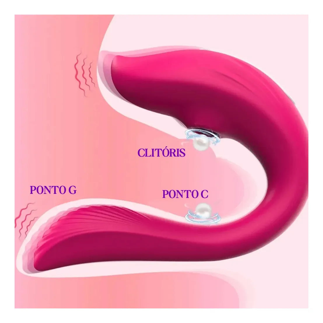 SUCCIONADOR DOBLE ESTIMULACCIÓN CON 10 MODOS DE VIBRACIÓN INTRODUCIBLE 13cm - FUSCIA