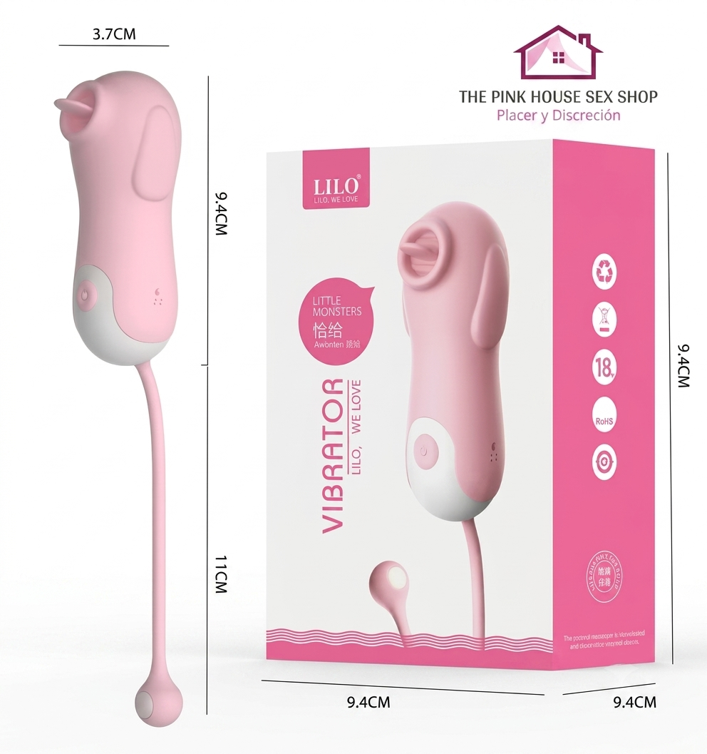 Estimulador de clítoris y pezones vibrador con 10 frecuencias diferentes cola introducible recargable