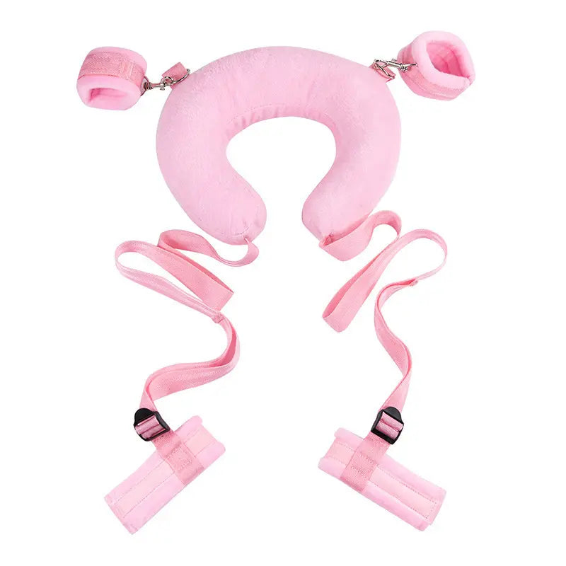 BDSM Amarre manos, pies y collarín con bondage fetichismo exclava/o sexual