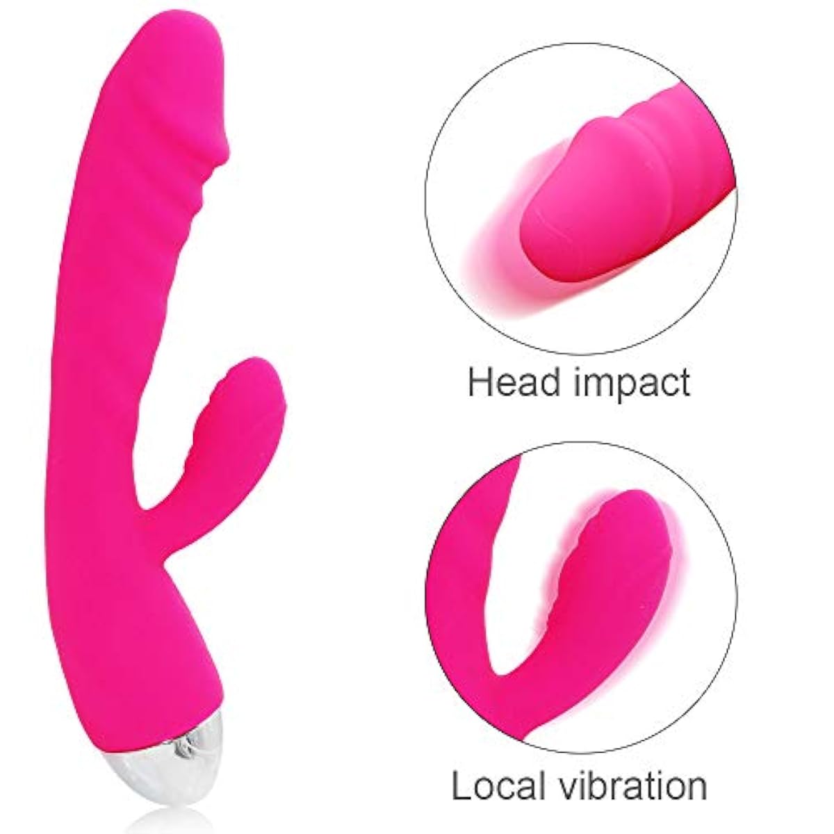 VIBRADOR RABBIT DOBLE ESTIMULACCIÓN DOBLE MOTOR 10 MODOS DE VIBRADO - PÚRPURA