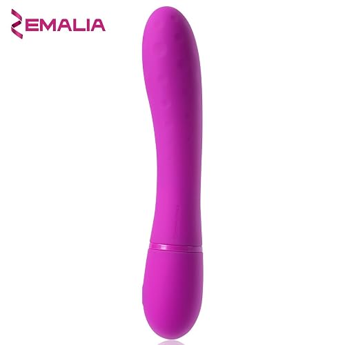 VIBRADOR RUDY MODELO PIPPA ZEMALIA  ESTIMULADOR PUNTO G RESISTENTE AL AGUA 19cm RECARGABLE - PÚRPURA