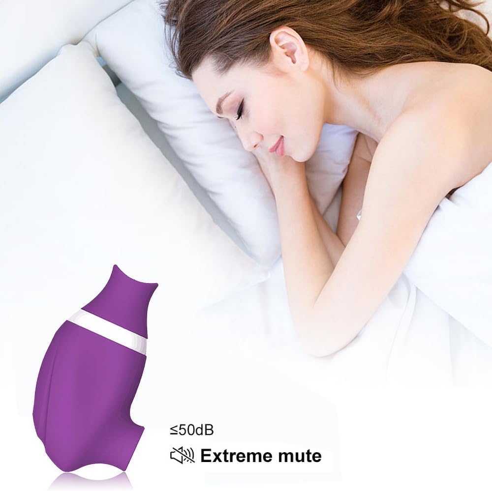 SUCCIONADOR 2 EN 1 CON LENGÜETA  RESISTENTE AL AGUA - PÚRPURA