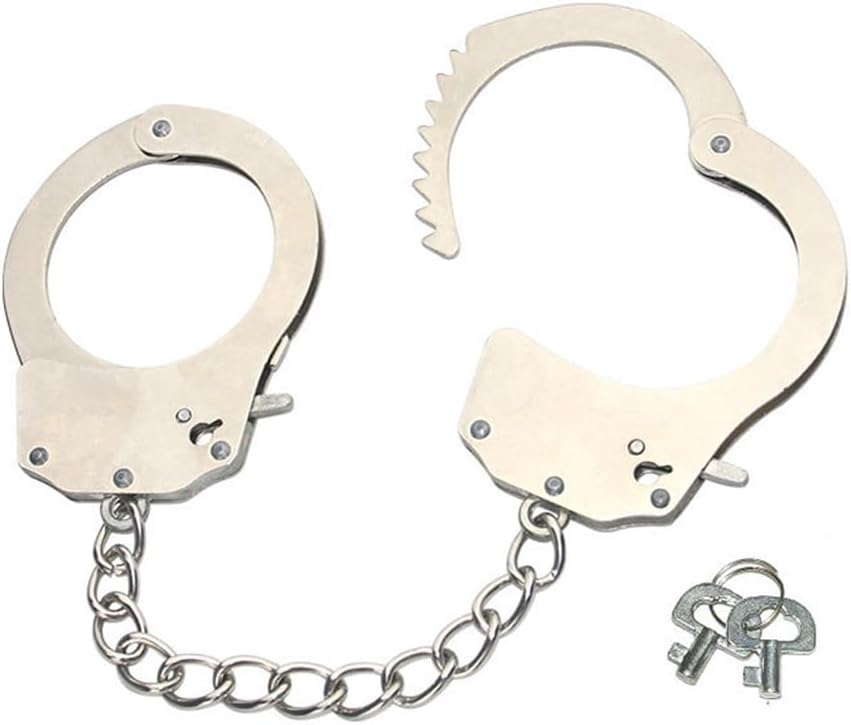 Esposas metálicas con llaves para juegos BDSM de adultos