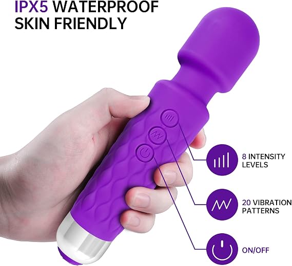 VIBRADOR MICROFONO 20,5cm RECARGABLE 10 VELOCIDADES - PÚRPURA