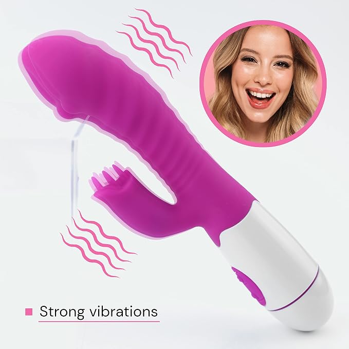 VIBRADOR RABBIT ESTIMULADOR DE CLITORIS 19cm RECARGABLE - FUSCIA