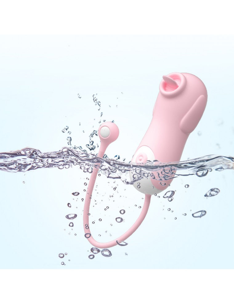 Estimulador de clitoris y pesones vibrador con 10 frecuencias diferentes cola introducible recargable
