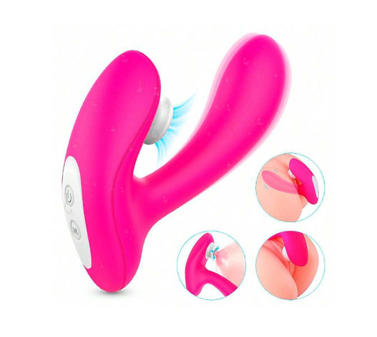 Succionador y vibrador pinza estimulador punto G, clítoris y pezones 6 modos de succión y vibrado