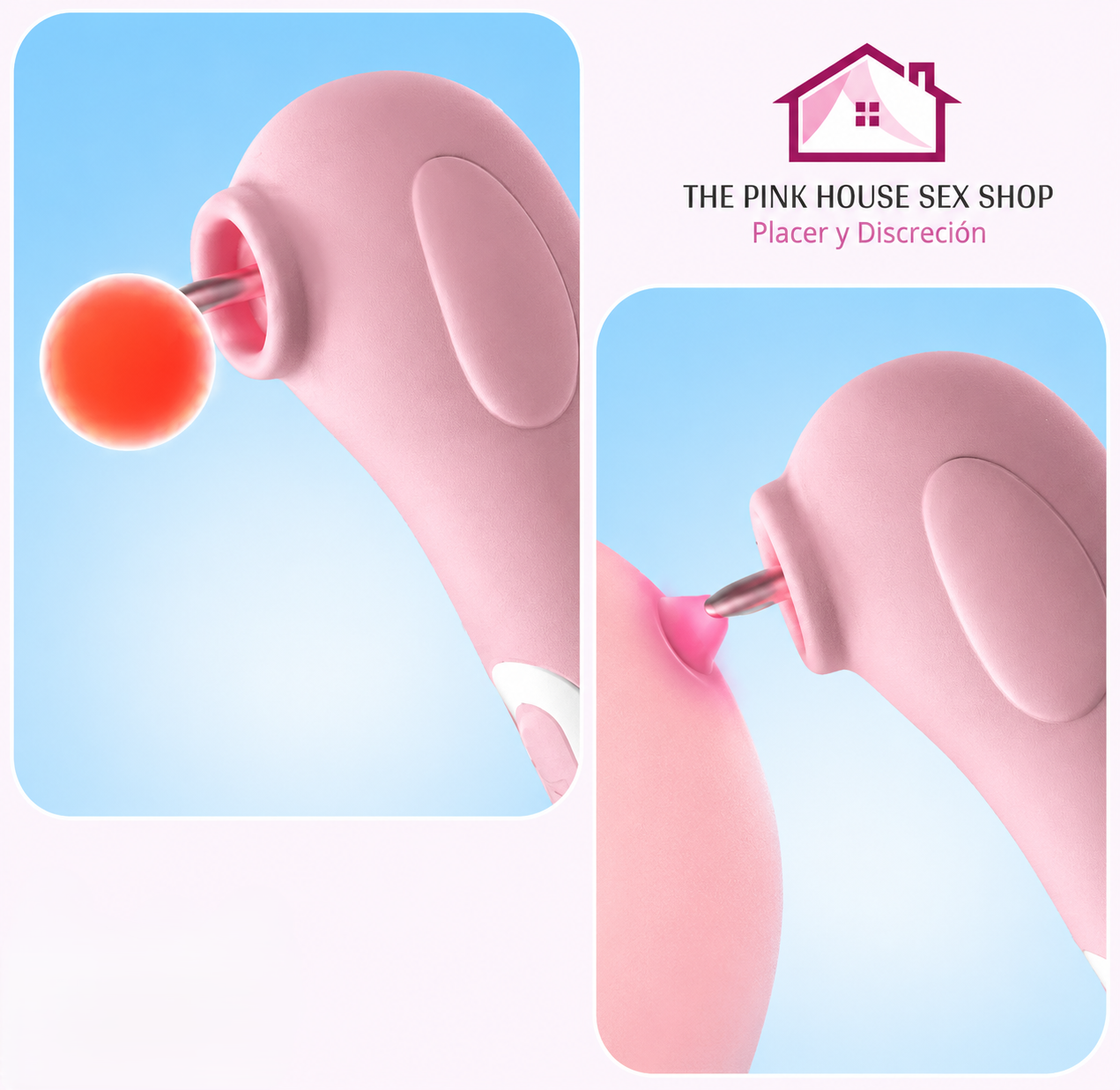 Estimulador de clítoris y pezones vibrador con 10 frecuencias diferentes cola introducible recargable