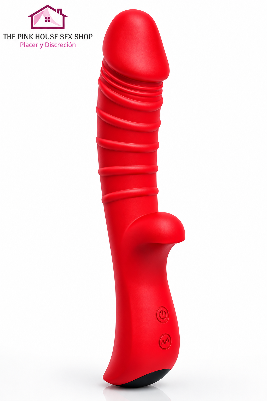 Rouge vibrador recargable de 10 velocidades con motor doble potencia