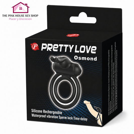 ANILLO VIBRADOR PARA PENE CON ESTIMULADOR  DE CLITORIS RABBIT - NEGRO