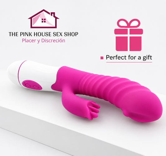 VIBRADOR RABBIT ESTIMULADOR DE CLITORIS 19cm RECARGABLE - FUSCIA