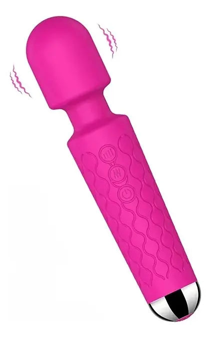 VIBRADOR MICROFONO 20,5cm RECARGABLE 10 VELOCIDADES - FUSCIA