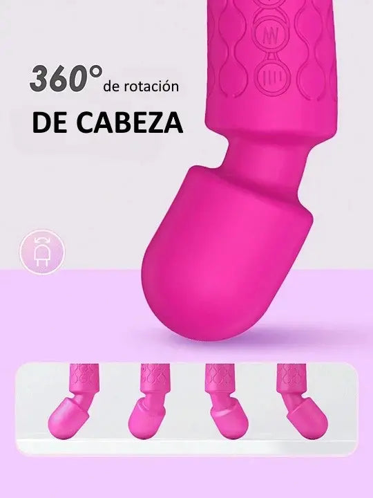 VIBRADOR MICROFONO 20,5cm RECARGABLE 10 VELOCIDADES - FUSCIA