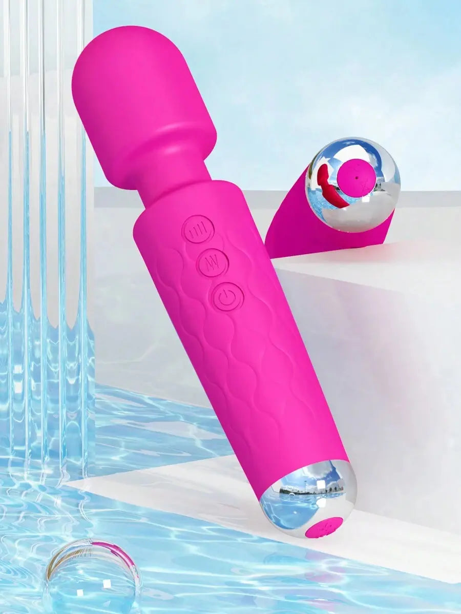 VIBRADOR MICROFONO 20,5cm RECARGABLE 10 VELOCIDADES - FUSCIA