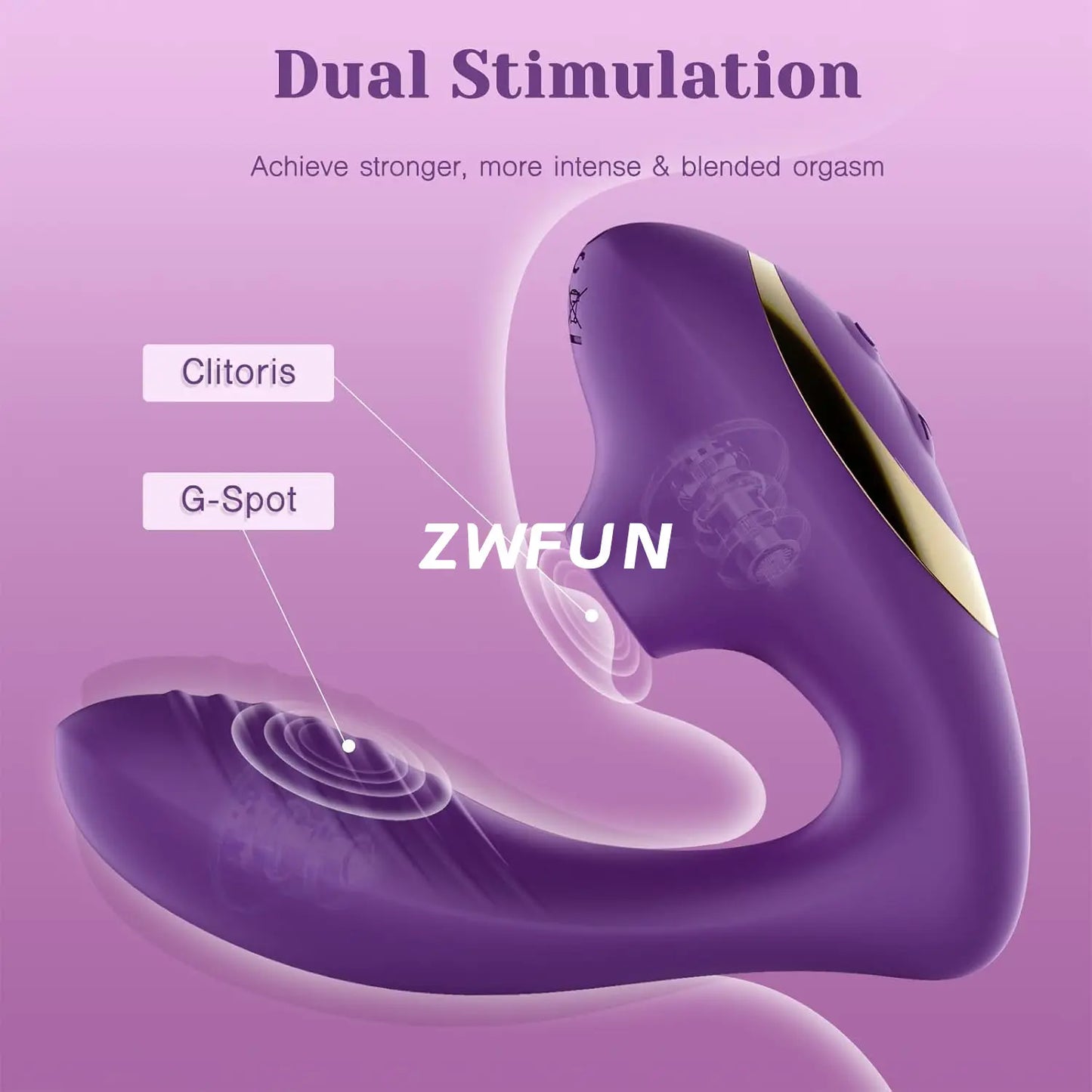 Succionador y vibrador pinza con mando, estimulador punto G, clítoris y pezones 10 modos de succión y vibrado