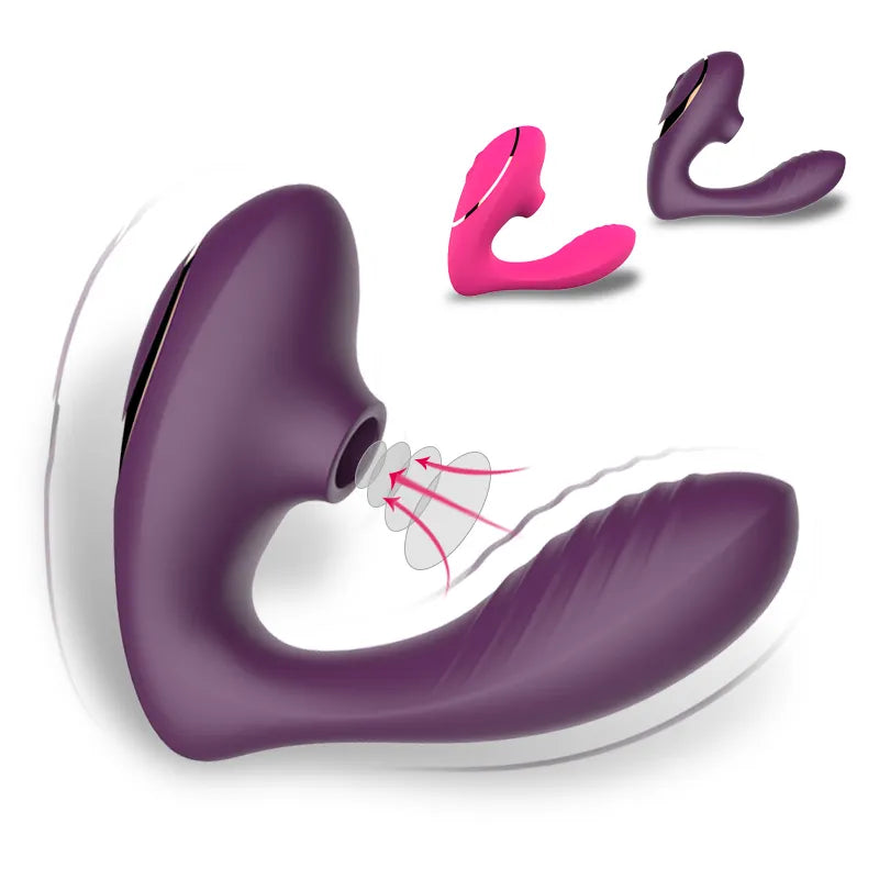 Succionador y vibrador pinza con mando, estimulador punto G, clítoris y pezones 10 modos de succión y vibrado