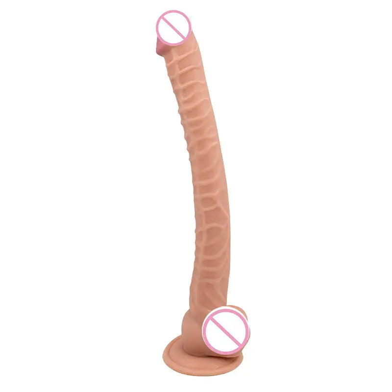 Dildo extra largo XXL 40cm con base succión compatible con arnés