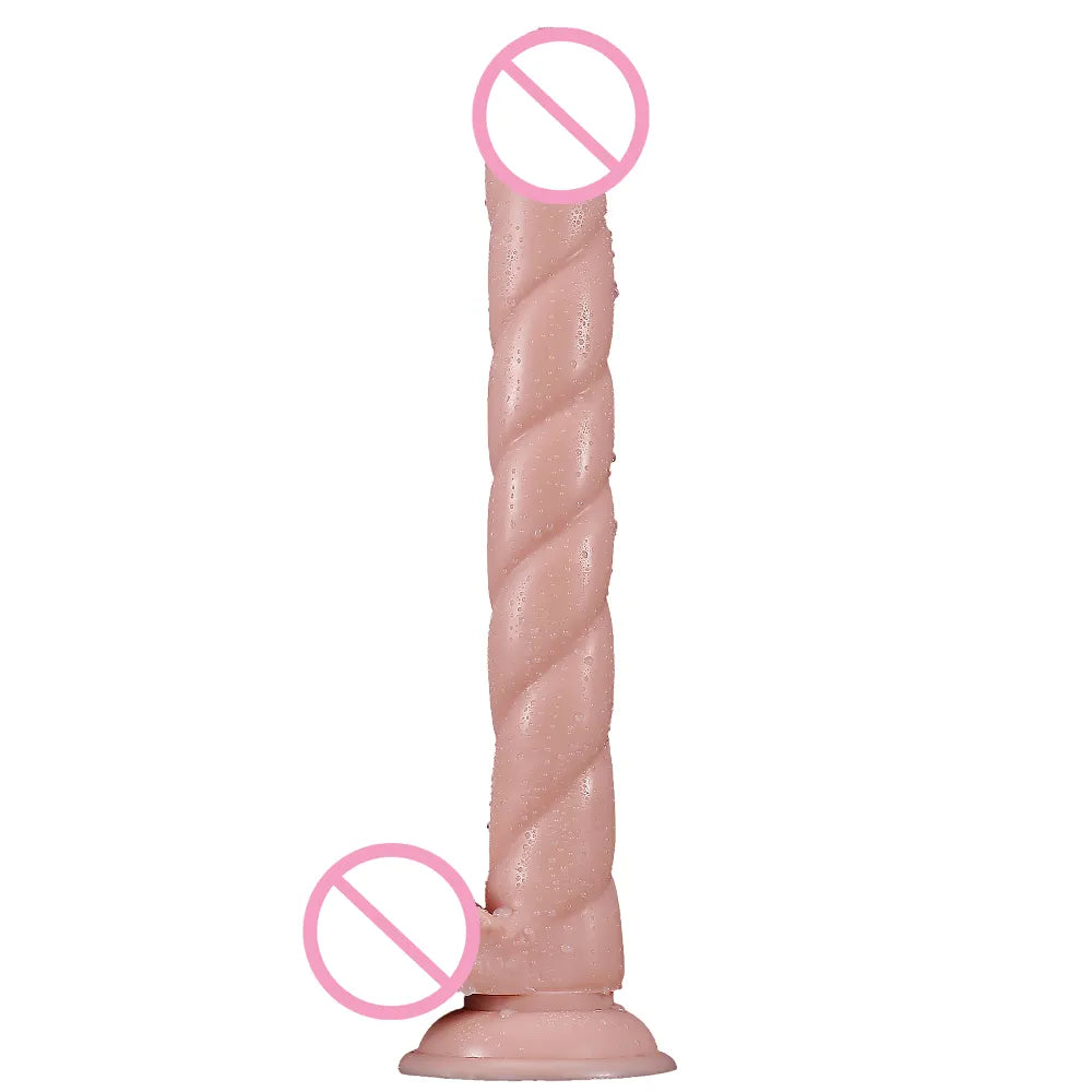 Dildo consolador estriado XXL 32.5cmx4cm