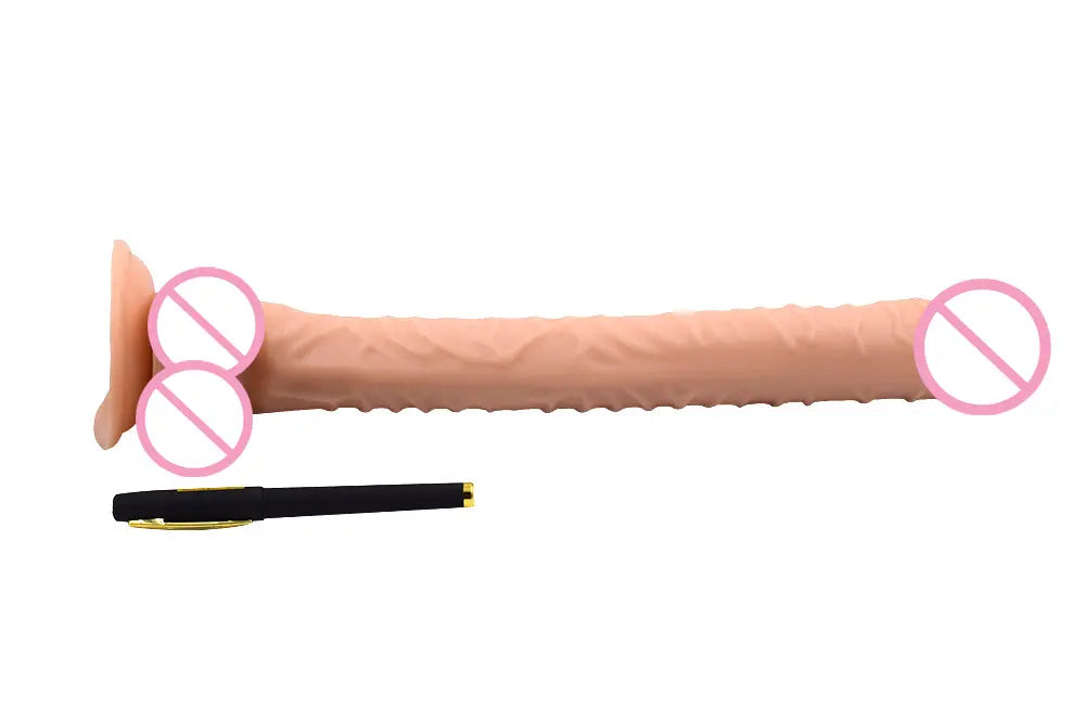 Dildo extra largo XXL 40cm con base succión compatible con arnés