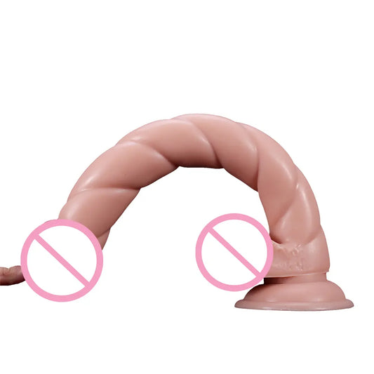 Dildo consolador estriado XXL 32.5cmx4cm