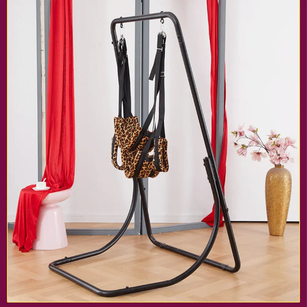 Columpio fetichista ajustable BSDM con marco y soporte sling resistente