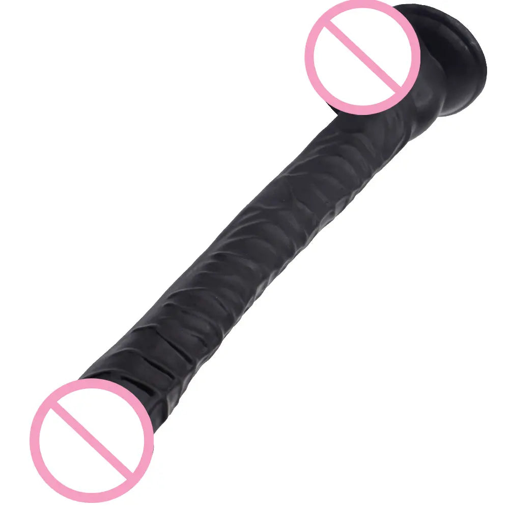 Dildo extra largo XXL 40cm con base succión compatible con arnés