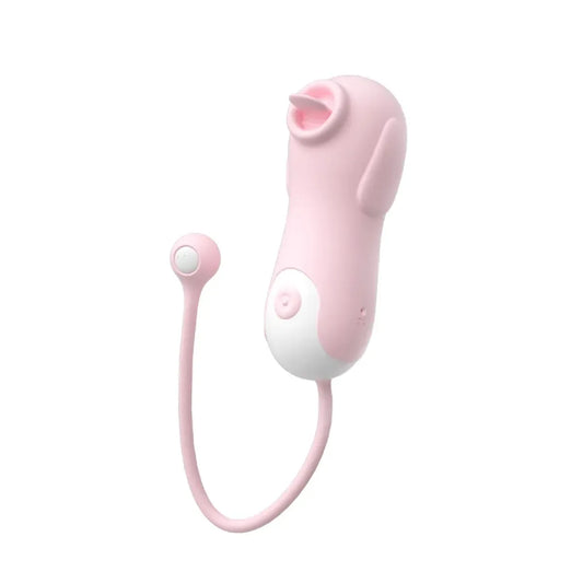 Estimulador de clitoris y pesones vibrador con 10 frecuencias diferentes cola introducible recargable