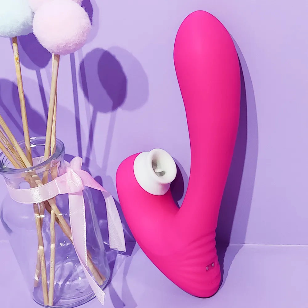 Succionador y vibrador pinza estimulador punto G, clítoris y pezones 9 modos de succión y vibrado