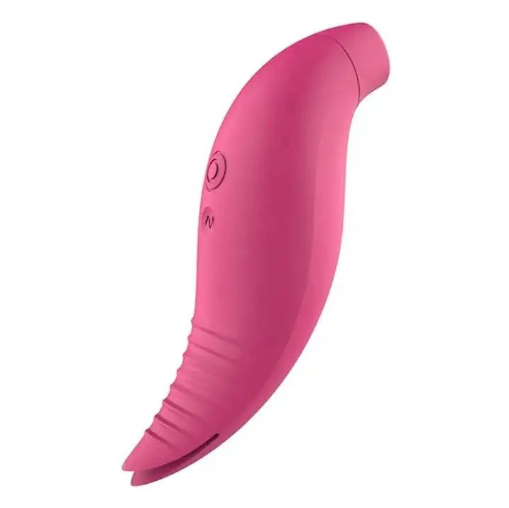 Mini pez cola doble, vibrador y succionador de clítoris 10 modos de vibrado y 7 de succión intraducible
