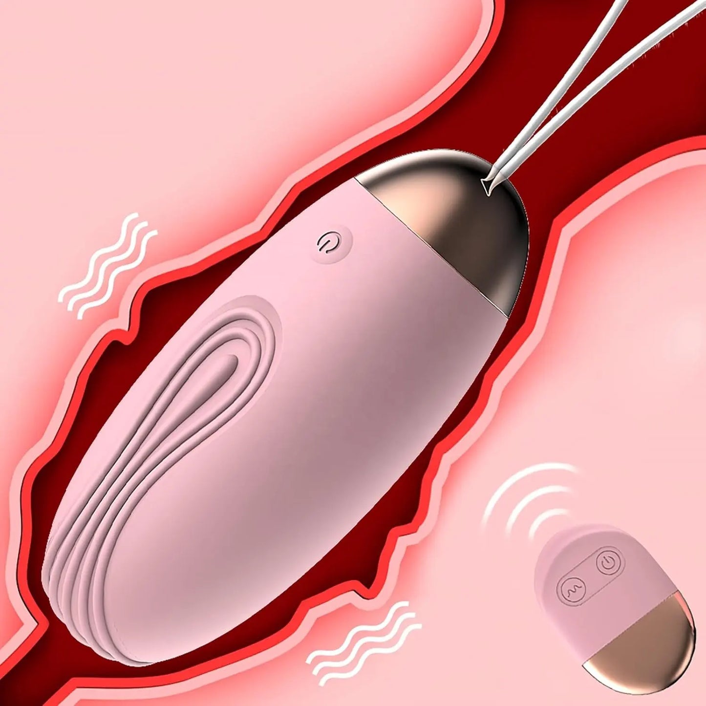 Bala/Huevo vibrador 8cmx3.5cm con mando a distancia 10 frecuencias de vibradores diferente recargable