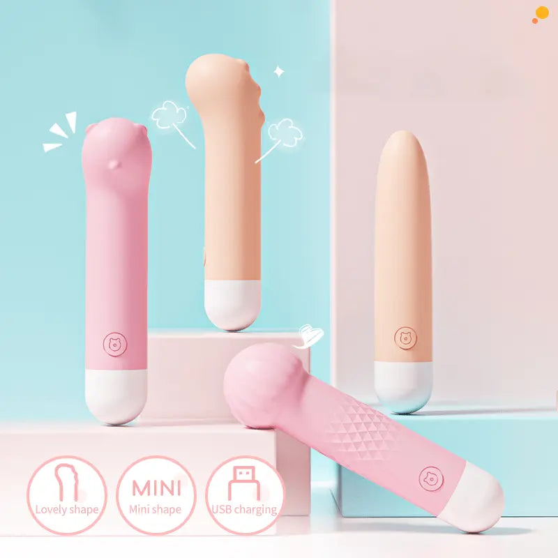 Mini vibrador portátil recargable 10 frecuencias de vibrados diferentes