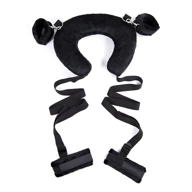 BDSM Amarre manos, pies y collarín con bondage fetichismo exclava/o sexual