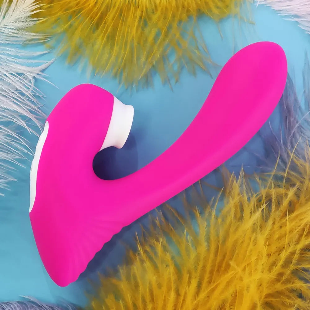 Succionador y vibrador pinza estimulador punto G, clítoris y pezones 9 modos de succión y vibrado
