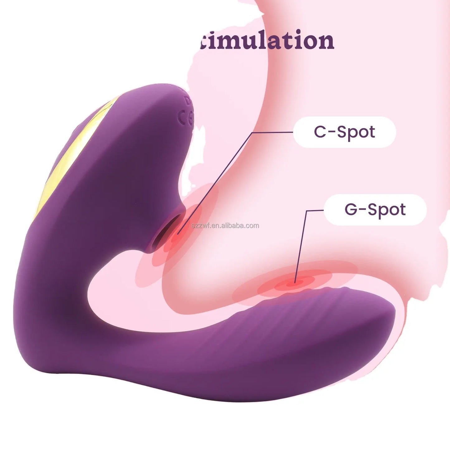 Succionador y vibrador pinza con mando, estimulador punto G, clítoris y pezones 10 modos de succión y vibrado