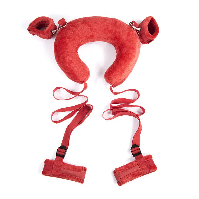 BDSM Amarre manos, pies y collarín con bondage fetichismo exclava/o sexual