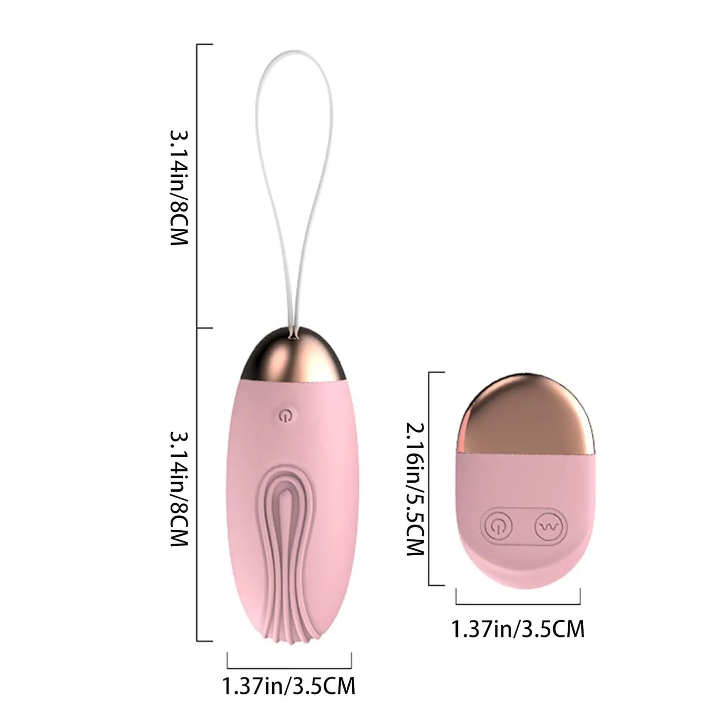 Bala/Huevo vibrador 8cmx3.5cm con mando a distancia 10 frecuencias de vibradores diferente recargable