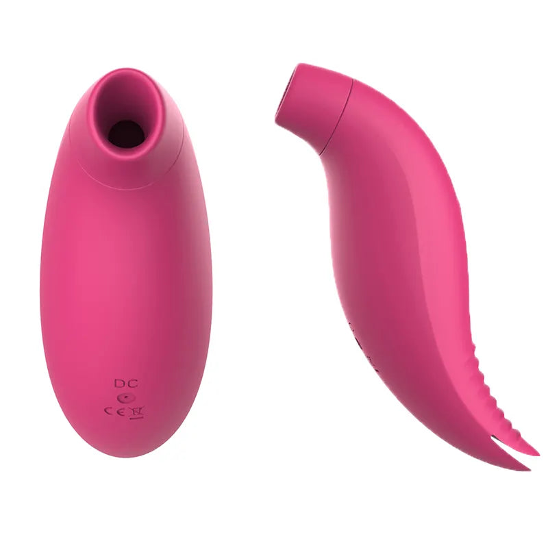 Mini pez cola doble, vibrador y succionador de clítoris 10 modos de vibrado y 7 de succión intraducible