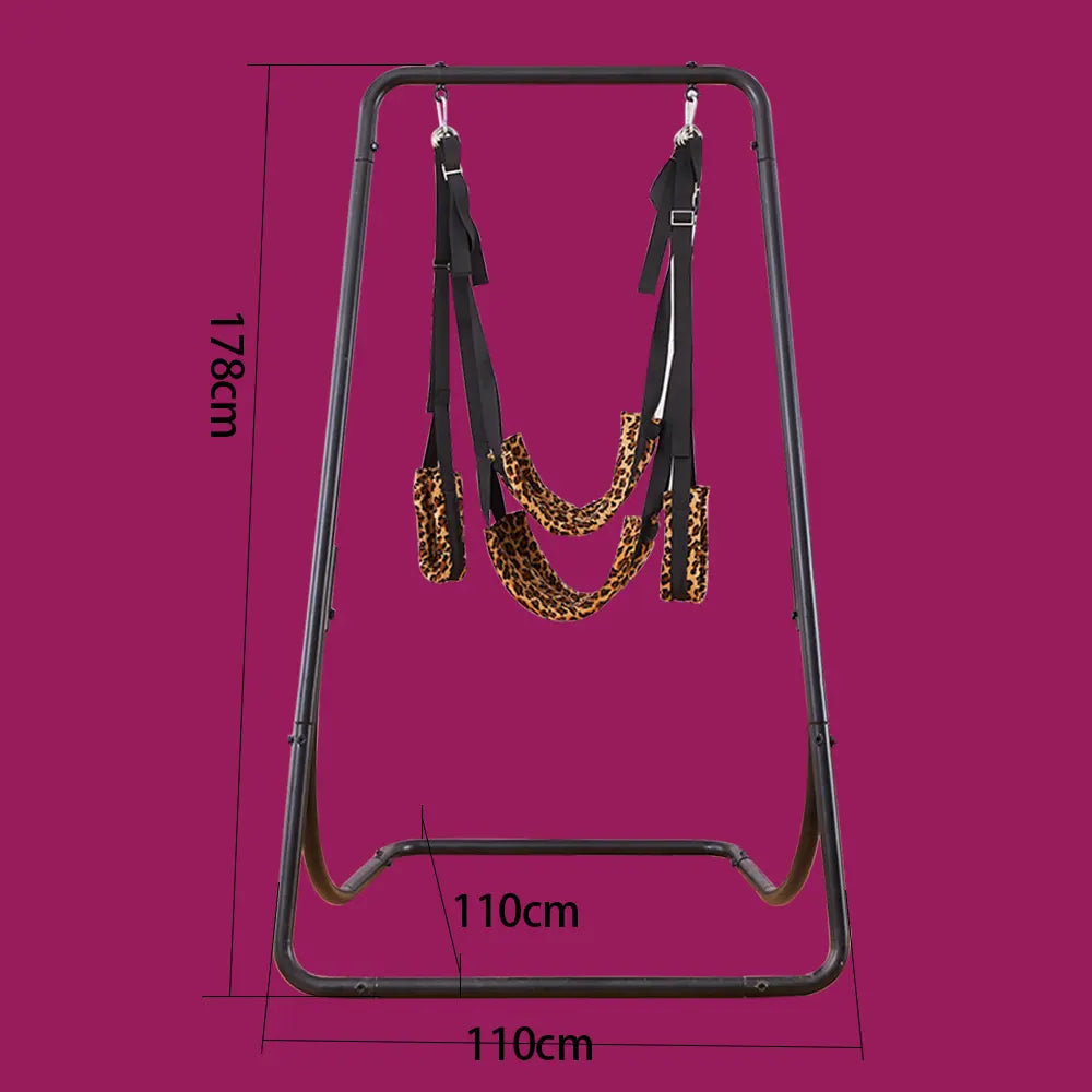Columpio fetichista ajustable BSDM con marco y soporte sling resistente