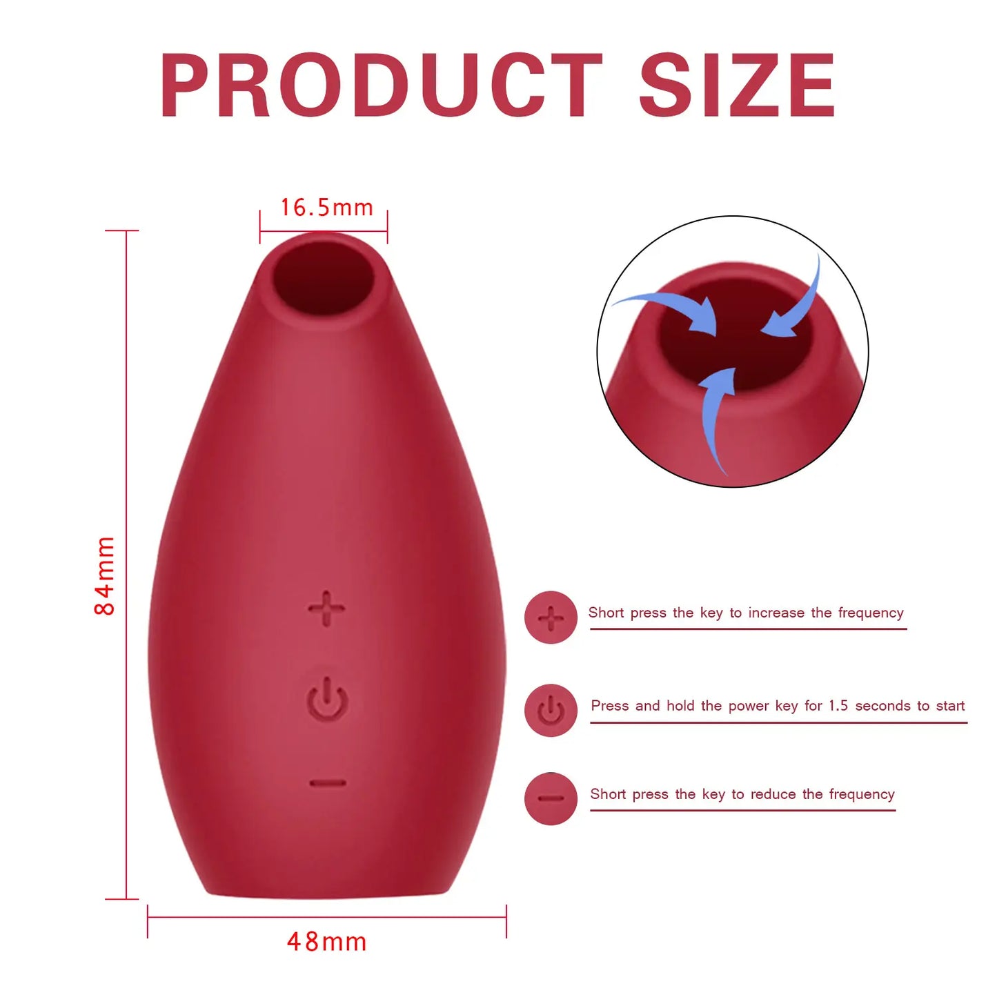 Potente mini succionador para estimulación externa pezones y clítoris resistente al agua
