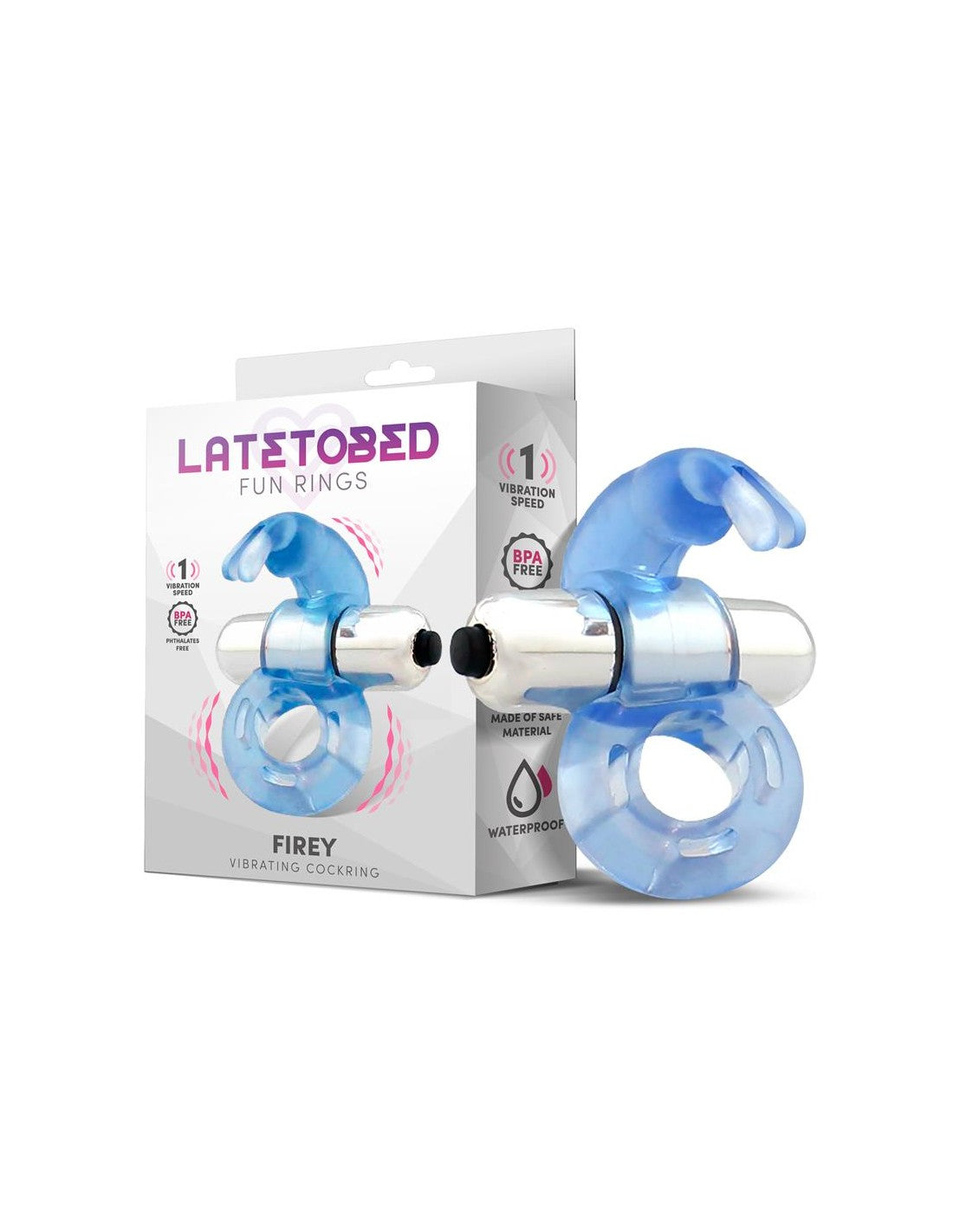 ANILLO VIBRADOR PARA PENE CON ESTIMULADOR  DE CLITORIS RABBIT - AZUL