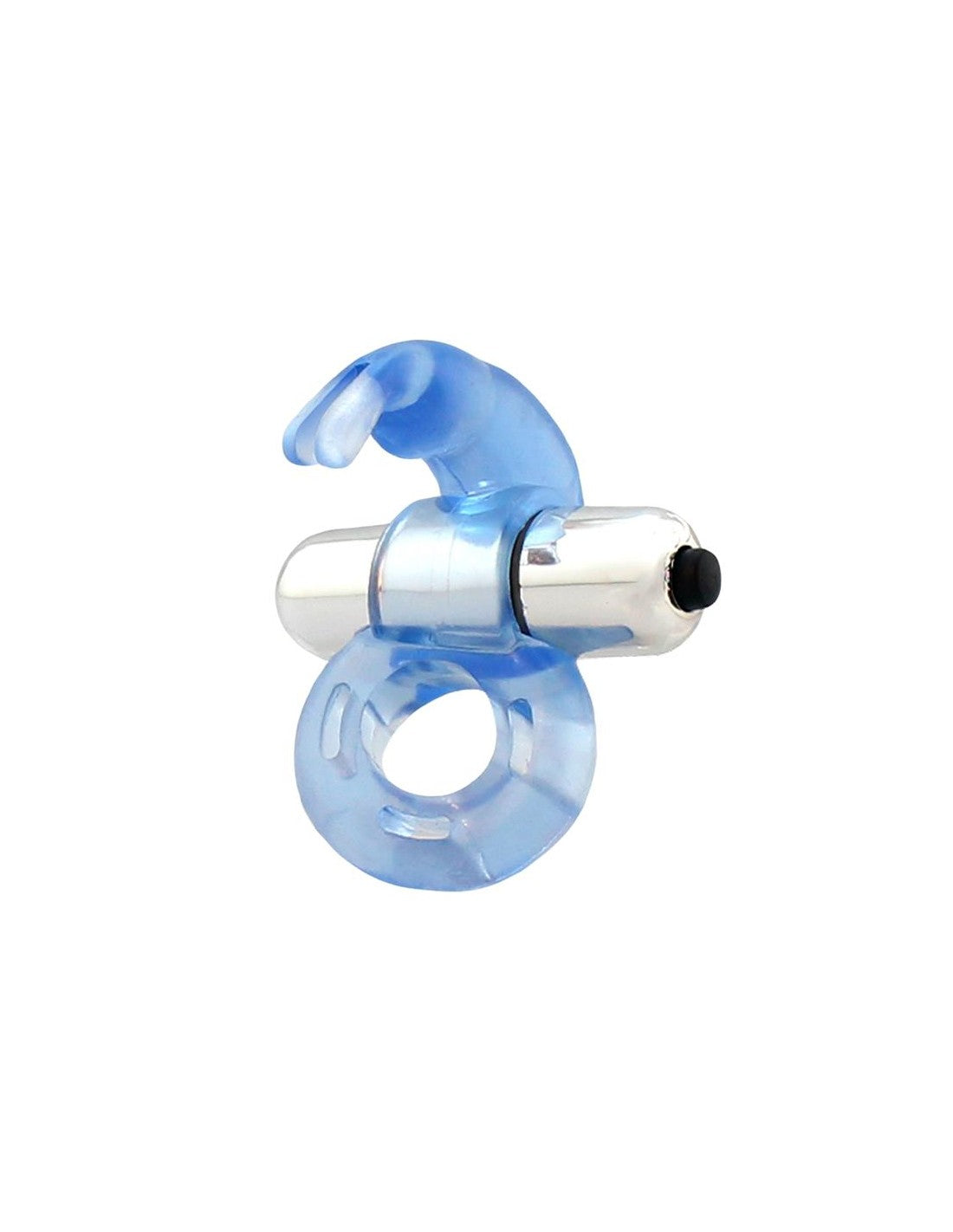 ANILLO VIBRADOR PARA PENE CON ESTIMULADOR  DE CLITORIS RABBIT - AZUL