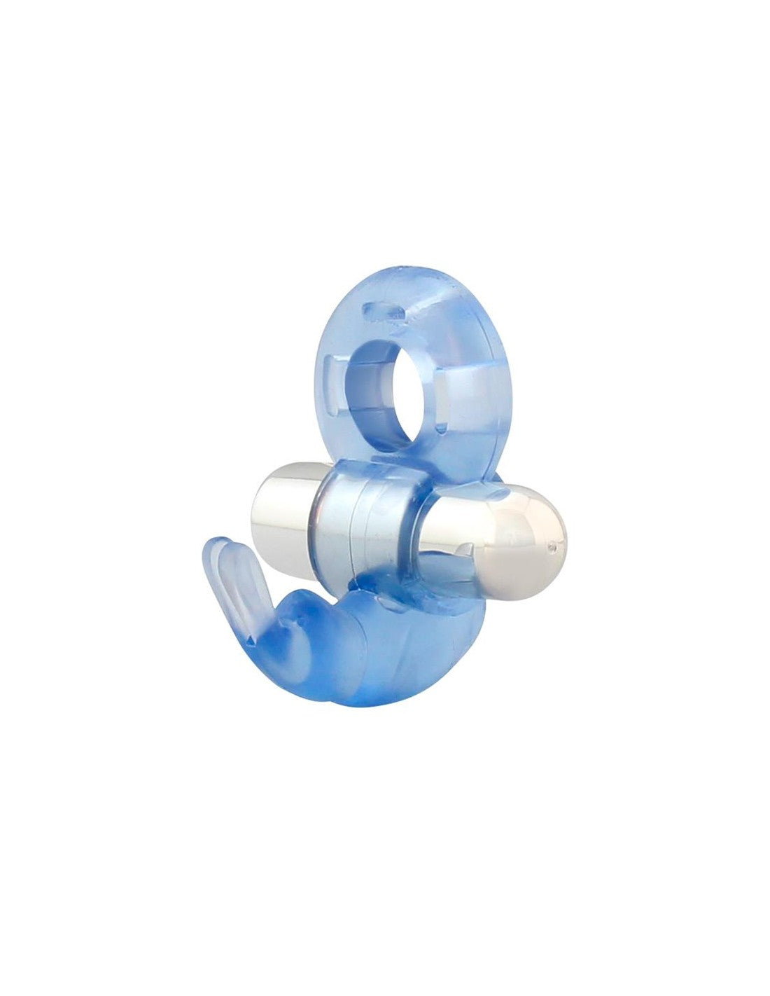 ANILLO VIBRADOR PARA PENE CON ESTIMULADOR  DE CLITORIS RABBIT - AZUL