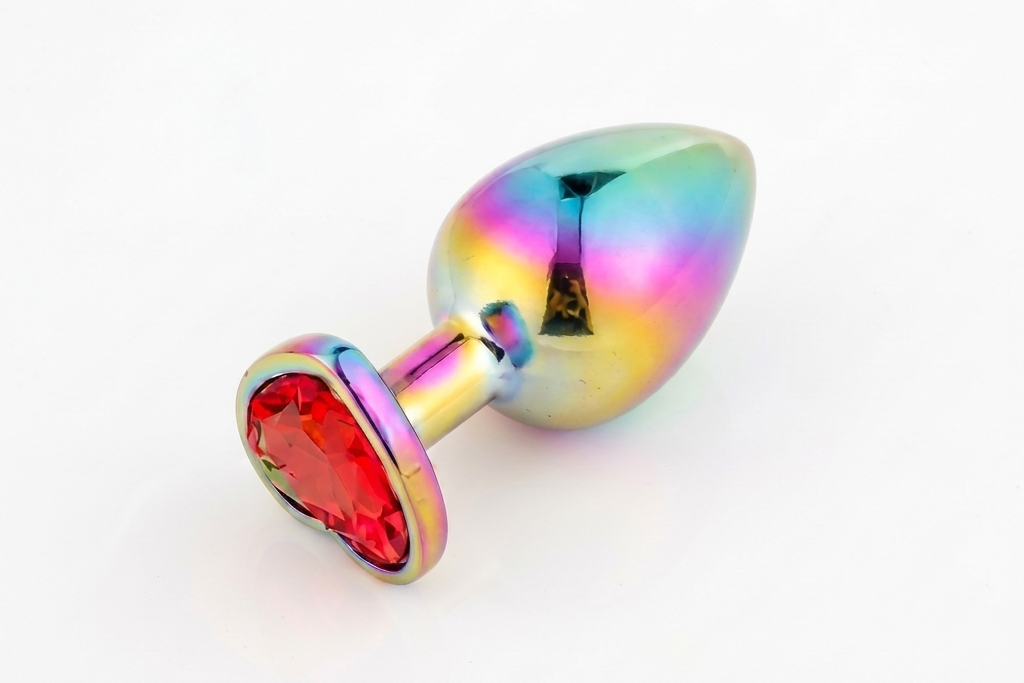PLUG ANAL - TALLA S - RED CORAZON - CROMATIZADO
